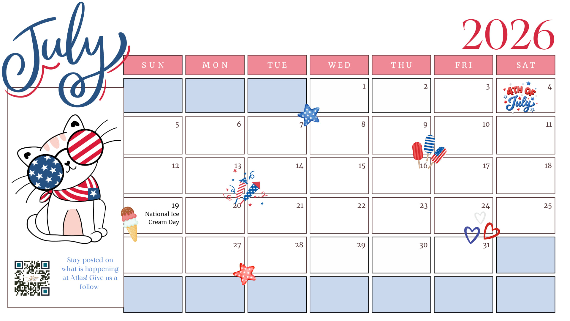 July Event Calendar