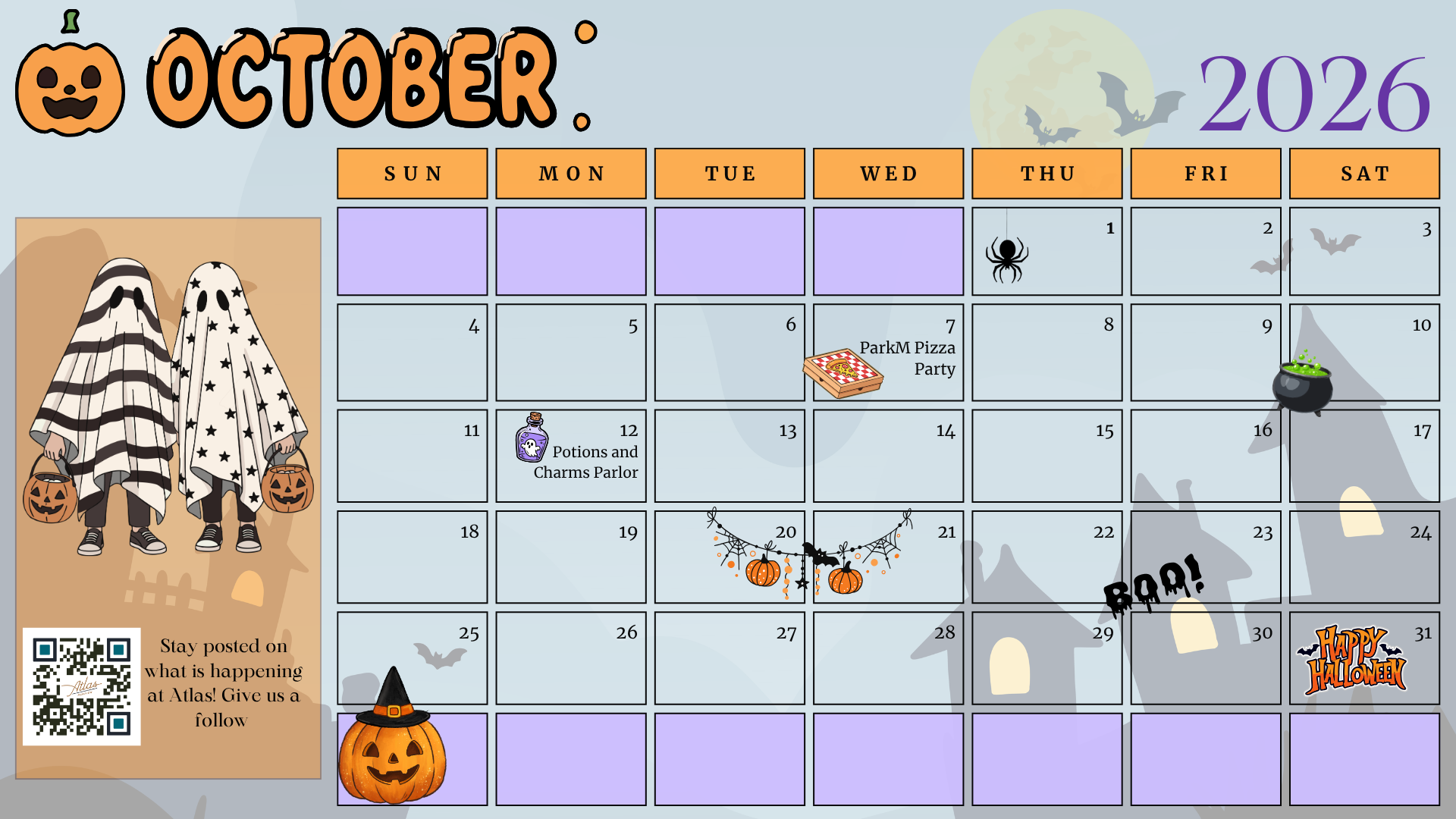 October Event Calendar