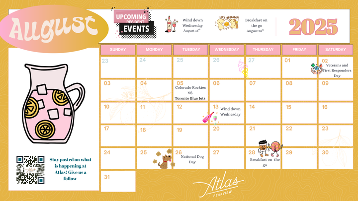 August Event Calendar