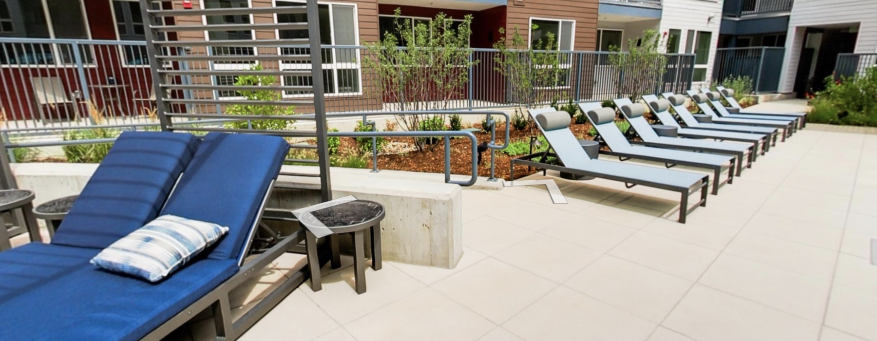 lounge chairs by a pool